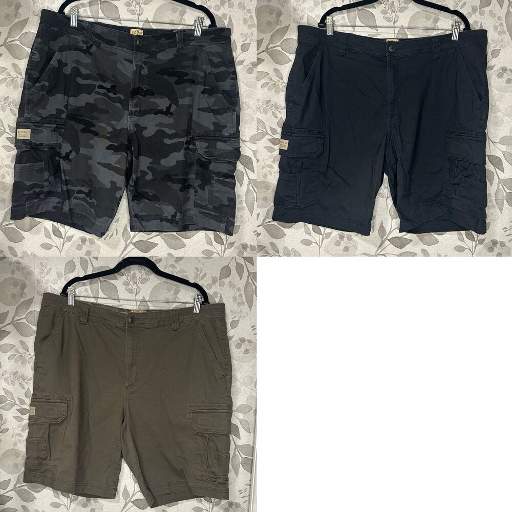 (3) RedHead Shorts Mens 40 Gray Camo Fulton Flex Utility Cargo Outdoor Casual 10